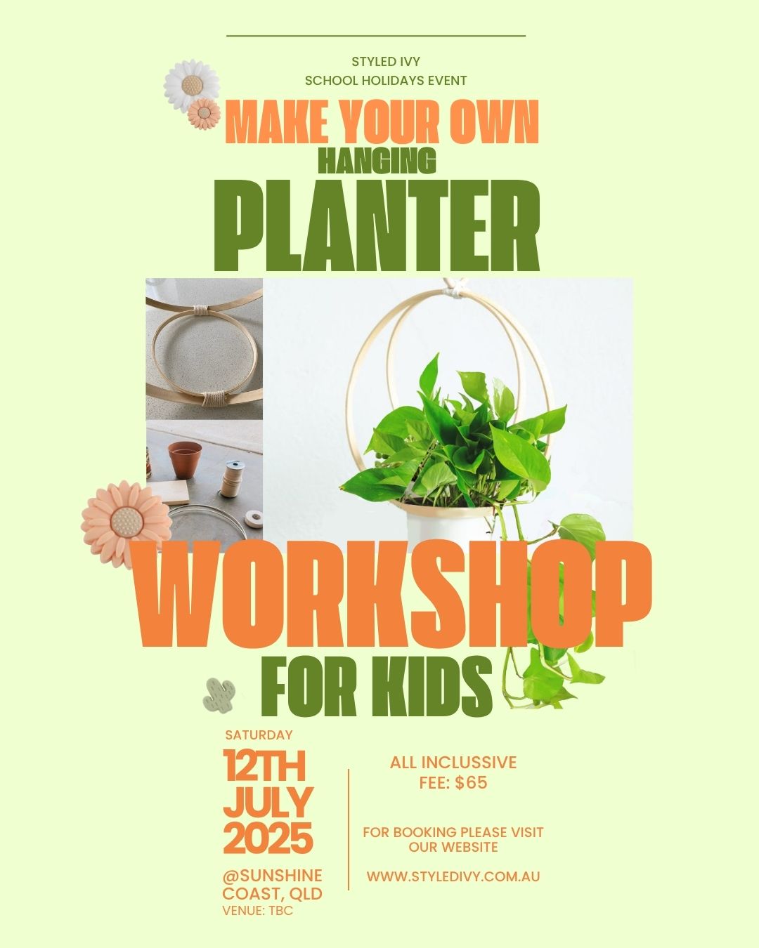 Kids Workshop - Make Your Own Hanging Planter