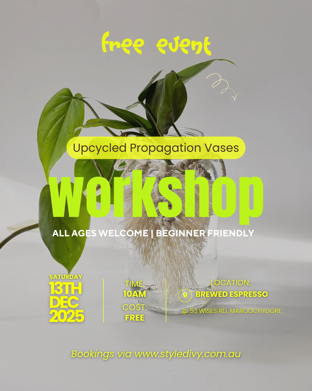 Upcycle Propagation Vase Workshop
